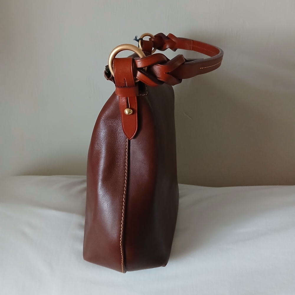 Dooney & Bourke Florentine Leather Hobo with Red Trim - Picture 7 of 7